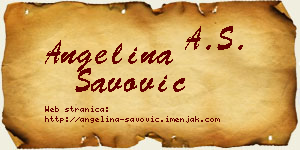 Angelina Savović vizit kartica